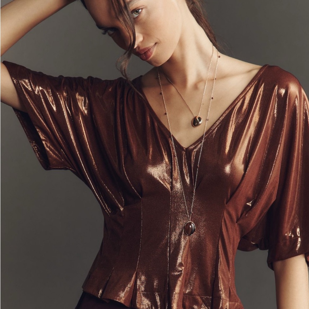 Maeve Shimmering Copper Blouse